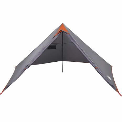 Tipi Tent voor gezin 7-persoons waterdicht grijs en oranje 7