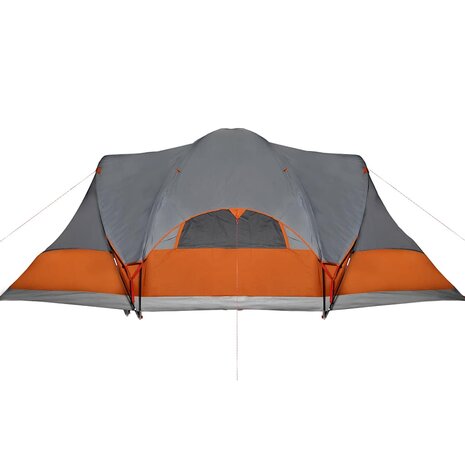 Tipi Tent voor gezin 8-persoons waterdicht grijs en oranje 9