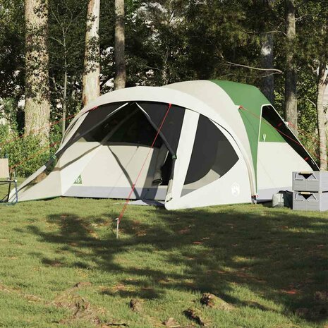Tunneltent 6-persoons waterdicht groen 1
