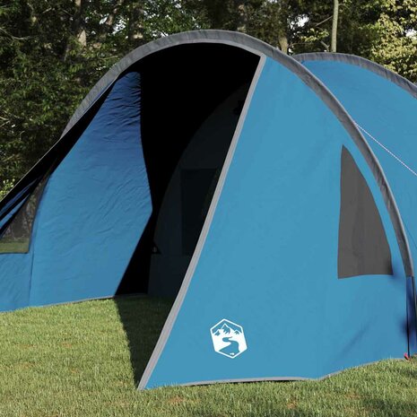 Tunnel Tent 4-Person met dak Blauw en Grijs 778 x 356 x 210 cm 3