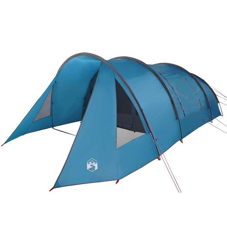 Tunnel Tent 5-Person met dak Blauw en Grijs 805 x 405 x 211 cm 4
