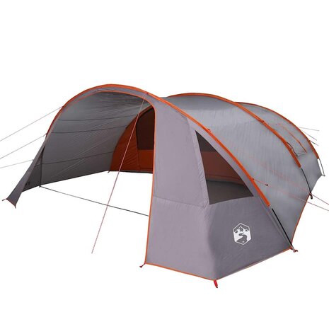 Tunnel Tent 6-Persoon Grijs en Oranje 700 x 590 x 215 cm 4