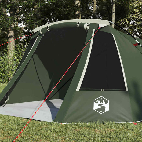 Tunnel Tent 3-Person met dak Groen en Wit 328 x 228 x 115 cm 3