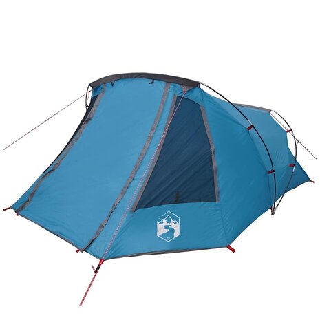 Tunnel Tent 3-Person met dak Blauw en Grijs 328 x 228 x 115 cm 4