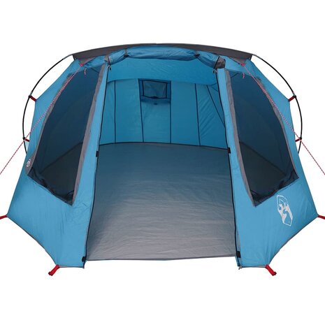 Tunnel Tent 3-Person met dak Blauw en Grijs 328 x 228 x 115 cm 5