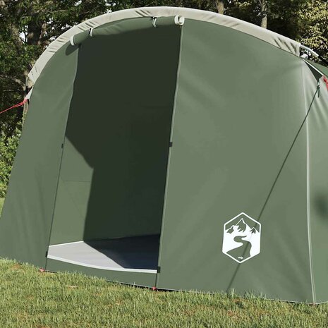 Tunnel Tent 4-Person met dak Groen en Wit 318 x 275 x 140 cm 3