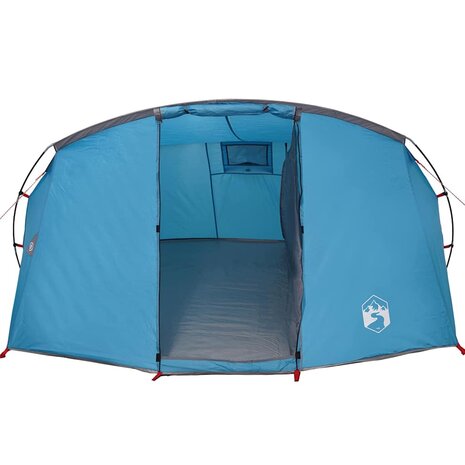 Tunnel Tent 4-Person met dak Blauw en Grijs 318 x 275 x 140 cm 5
