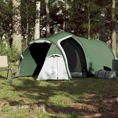 Tunneltent 2-persoons waterdicht groen 3