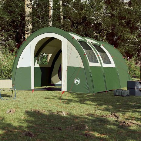 Tunneltent 4-persoons waterdicht groen 3