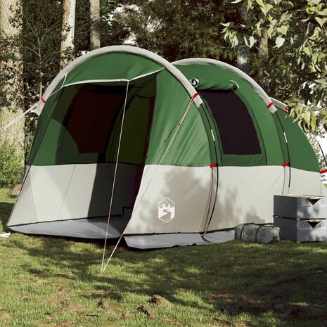 Tunneltent 4-persoons waterdicht groen 1
