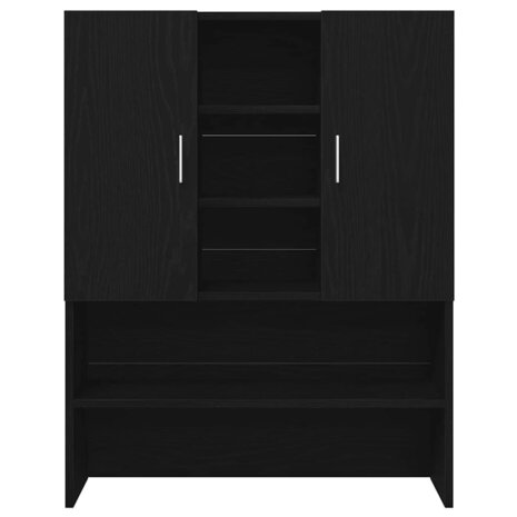 Wasmachinekast 2 pcs Zwart Eiken 70,5 x 71,5 x 181,5 cm 8