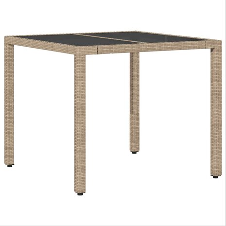 Tuin eettafelset 3 pcs Beige poly rattan 5