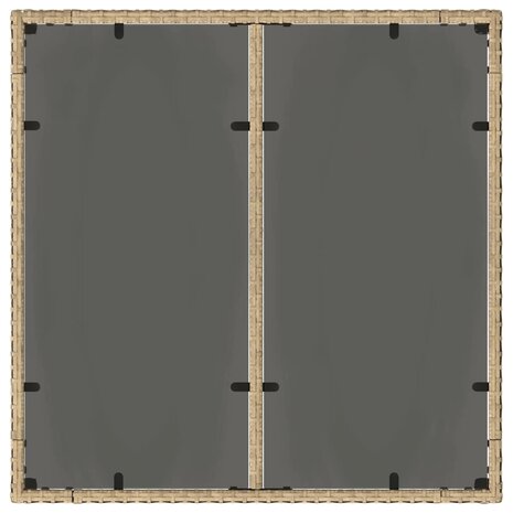 Tuin eettafelset 3 pcs Beige poly rattan 8