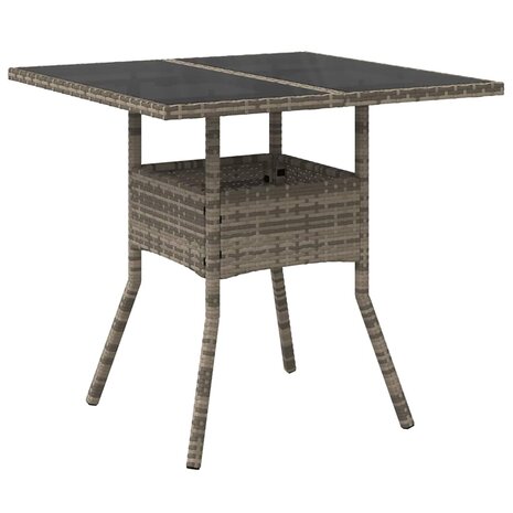 Tuin eettafelset 3 pcs Grijs poly rattan 5