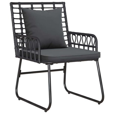 Tuin eettafelset 3 pcs Zwart en Anthraciet poly rattan 5