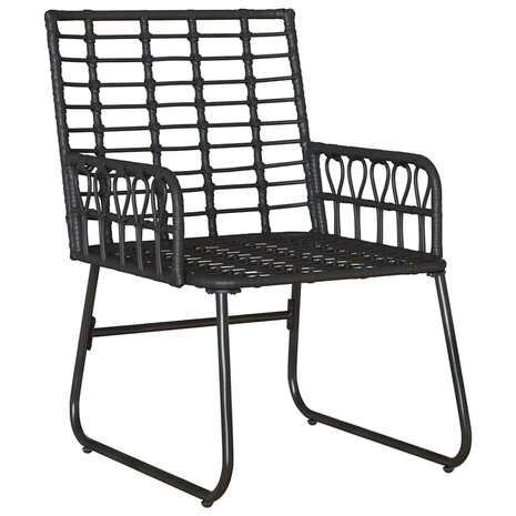 Tuin eettafelset 3 pcs Zwart en Anthraciet poly rattan 6