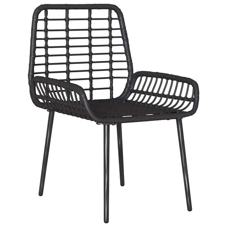 Tuin eettafelset 3 pcs Zwart en Anthraciet poly rattan 6