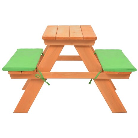 Kinderpicknicktafel met banken 89x79x50 cm massief vurenhout 2
