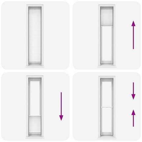 Rolgordijn 40x200 cm geplooid wit 6