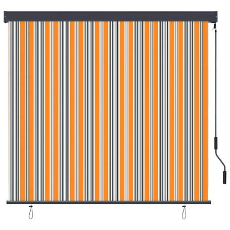 Rolgordijn Geel en Blauw 180x250 cm Stof en Aluminium 2
