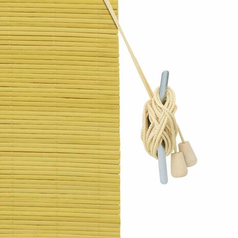 Rolgordijn Geel 90x160 cm Bamboe 6