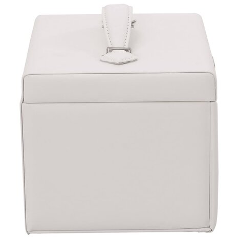 Sieradendoosje 4laags spiegel afsluitbaar 22,5x17,5x16,5 cm wit 6