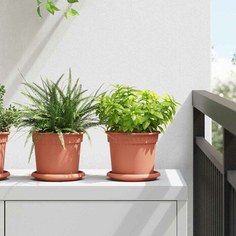 Plantenpotten 24 pcs Baksteenrood &Oslash; 15 x 12 cm Kunststof 1