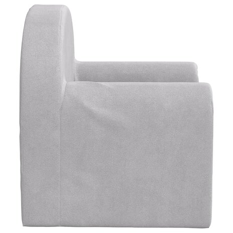 Kinderslaapbank zacht pluche lichtgrijs 5