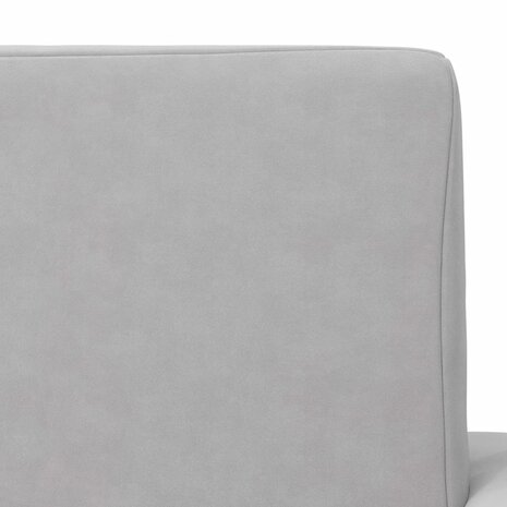 Kinderslaapbank 2-zits zacht pluche lichtgrijs 7