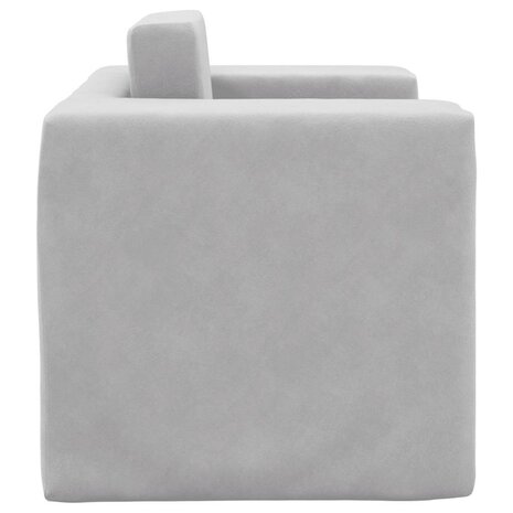 Kinderslaapbank zacht pluche lichtgrijs 5