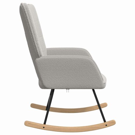 Schommelstoel Lichtgrijs Sherpa Stof 4