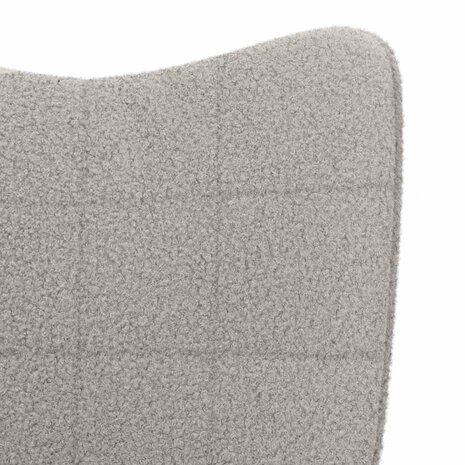 Schommelstoel Lichtgrijs Sherpa Stof 6