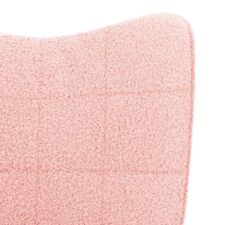 Schommelstoel Roze Sherpa Stof 6