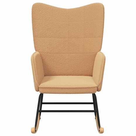 Schommelstoel Beige Sherpa Stof 3
