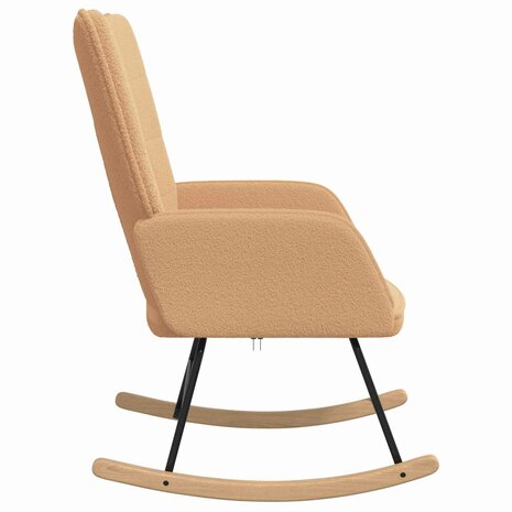 Schommelstoel Beige Sherpa Stof 4