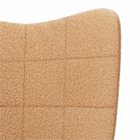Schommelstoel Beige Sherpa Stof 6