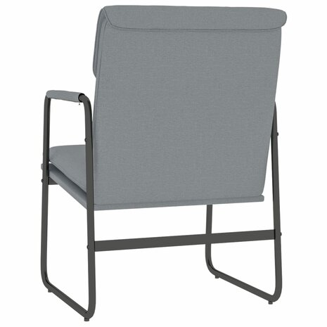 Loungestoel 55x64x80 cm stof lichtgrijs 5