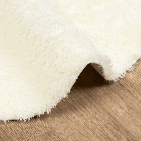 Hoogpolig vloerkleed NAVARRA 120x120 cm polyester cr&egrave;mekleurig 5