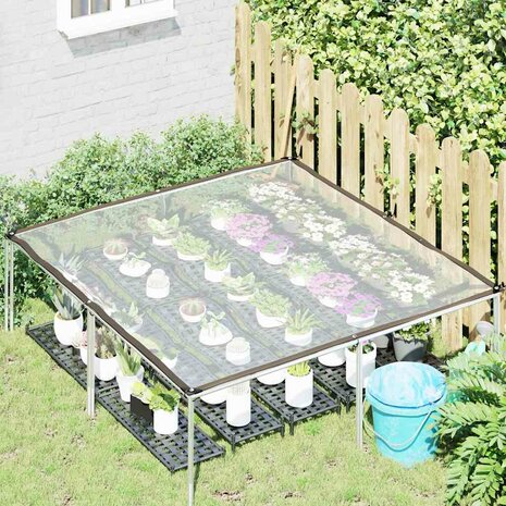 Doorzichtig afdekzeil met ogen 2x2 m polyethyleen 2