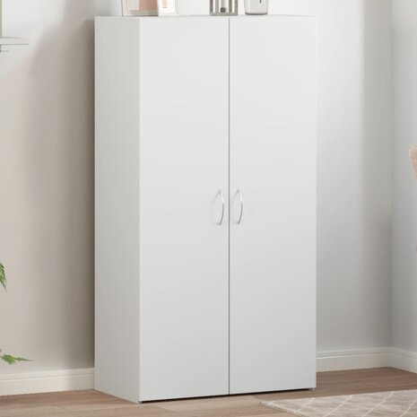 Archiefkast 60x32x115 cm bewerkt hout wit 1