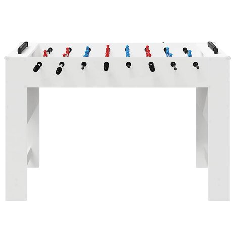 Voetbaltafel Wit 125 x 60,5 x 80 cm Bewerkt hout 4