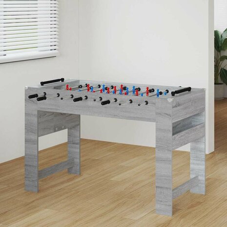 Voetbaltafel Grijze Sonoma 125 x 60,5 x 80 cm Bewerkt hout 1
