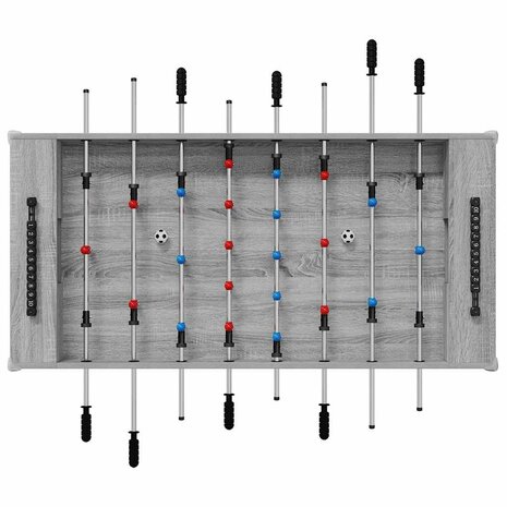 Voetbaltafel Grijze Sonoma 125 x 60,5 x 80 cm Bewerkt hout 6