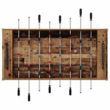 Voetbaltafel Oudhout 125 x 60,5 x 80 cm Bewerkt hout 6