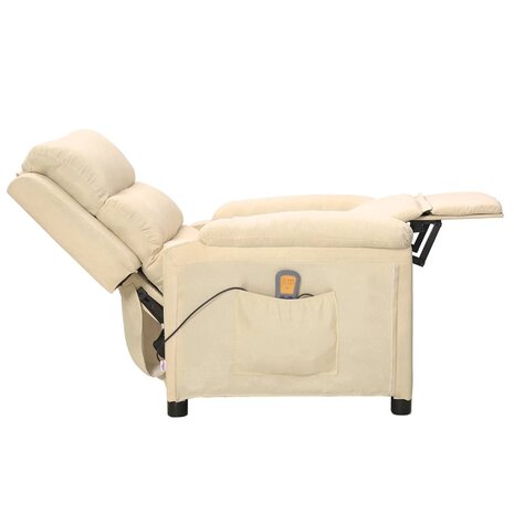Massagestoel stof cr&egrave;mekleurig 6