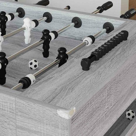 Voetbaltafel Grijze Sonoma 146,5 x 74 x 85 cm Bewerkt hout 3