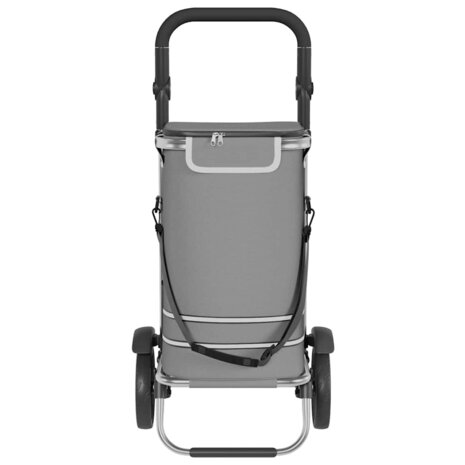 Boodschappentrolley Grijs 36,5 x 46,5 x 100,5 cm Oxford stof 5