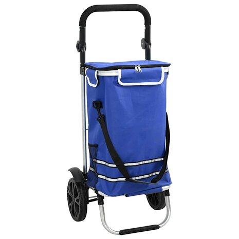 Boodschappentrolley Blauw 36,5 x 46,5 x 100,5 cm Oxford stof 2