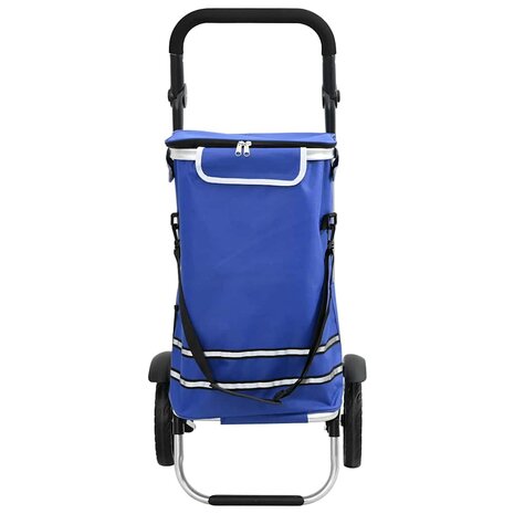 Boodschappentrolley Blauw 36,5 x 46,5 x 100,5 cm Oxford stof 6