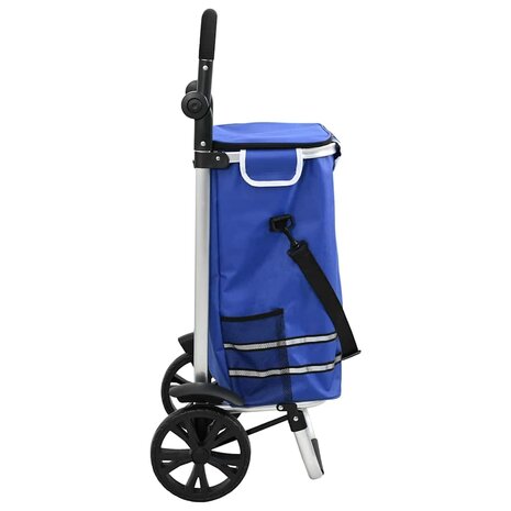Boodschappentrolley Blauw 36,5 x 46,5 x 100,5 cm Oxford stof 8